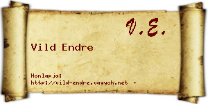 Vild Endre névjegykártya